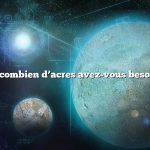 Question : de combien d’acres avez-vous besoin par bison ?